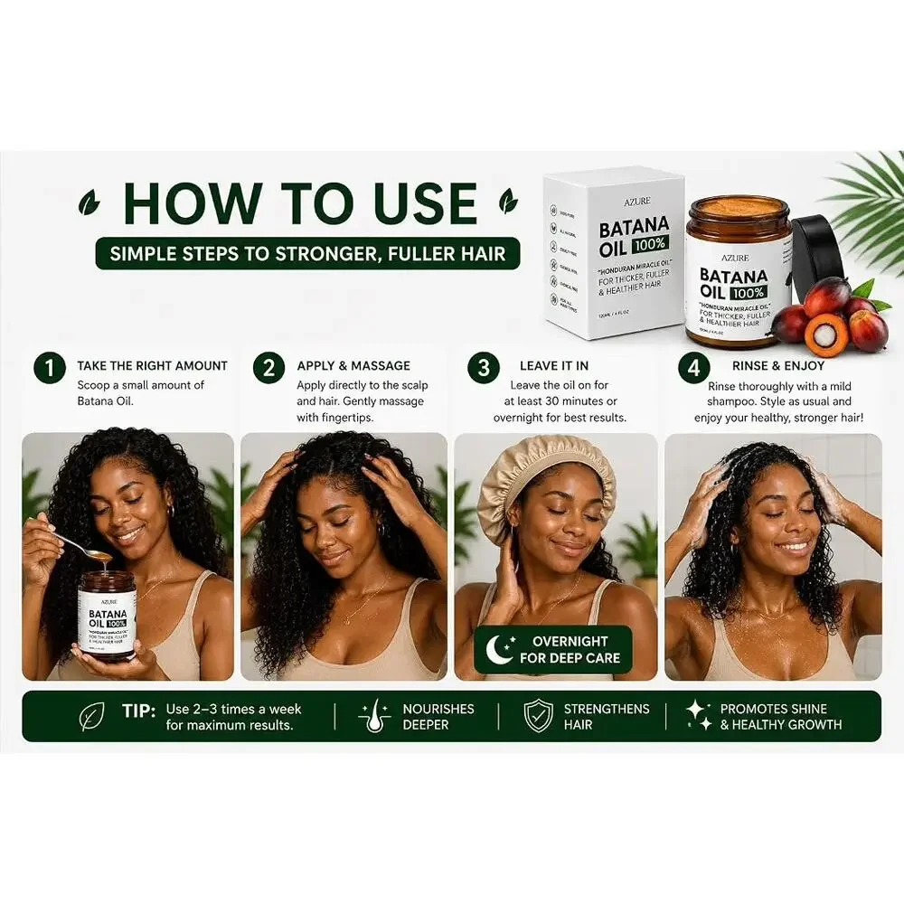 AZURE Batana Oil Paste for Hair Growth, 100% Pure Batana Paste
